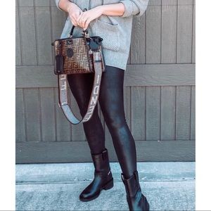 SPANX Faux Leather Leggings Black Size M 🖤